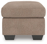 Triston-Peaks Suede Chenille Ottoman