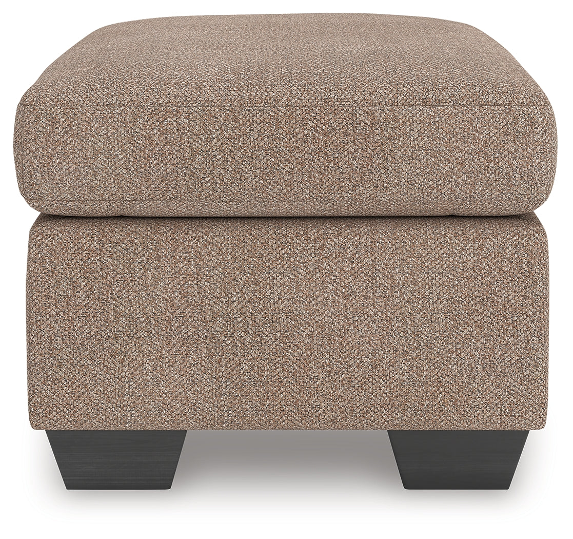Triston-Peaks Suede Chenille Ottoman