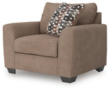 Triston-Peaks Suede Chenille Oversized Chair