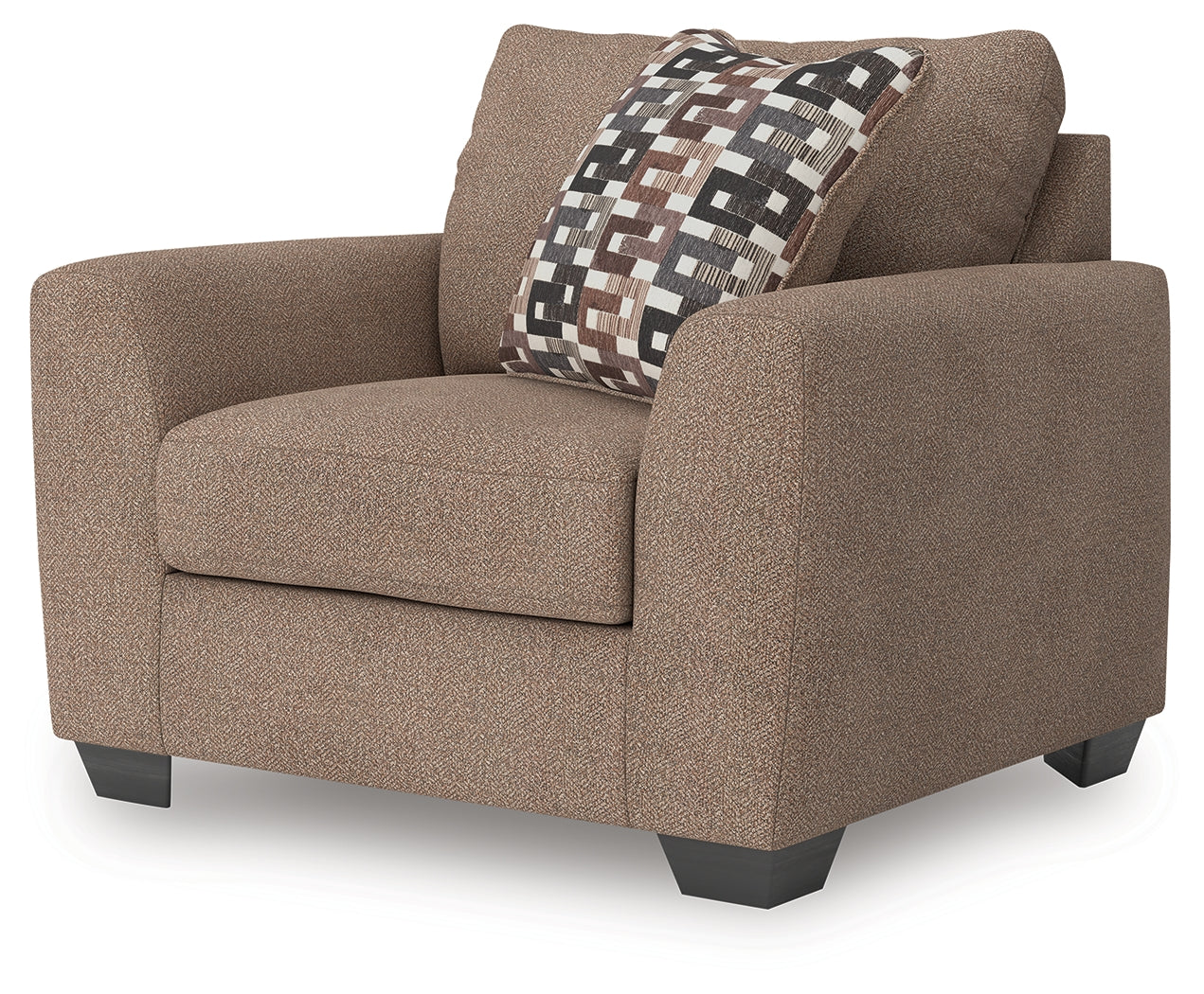 Triston-Peaks Suede Chenille Oversized Chair