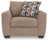 Triston-Peaks Suede Chenille Oversized Chair