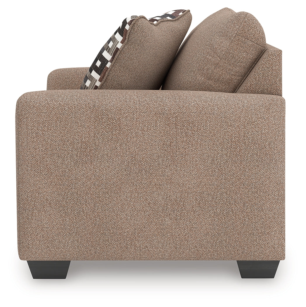 Triston-Peaks Suede Chenille Oversized Chair