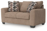 Triston-Peaks Suede Chenille Loveseat
