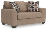 Triston-Peaks Suede Chenille Loveseat