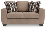 Triston-Peaks Suede Chenille Loveseat