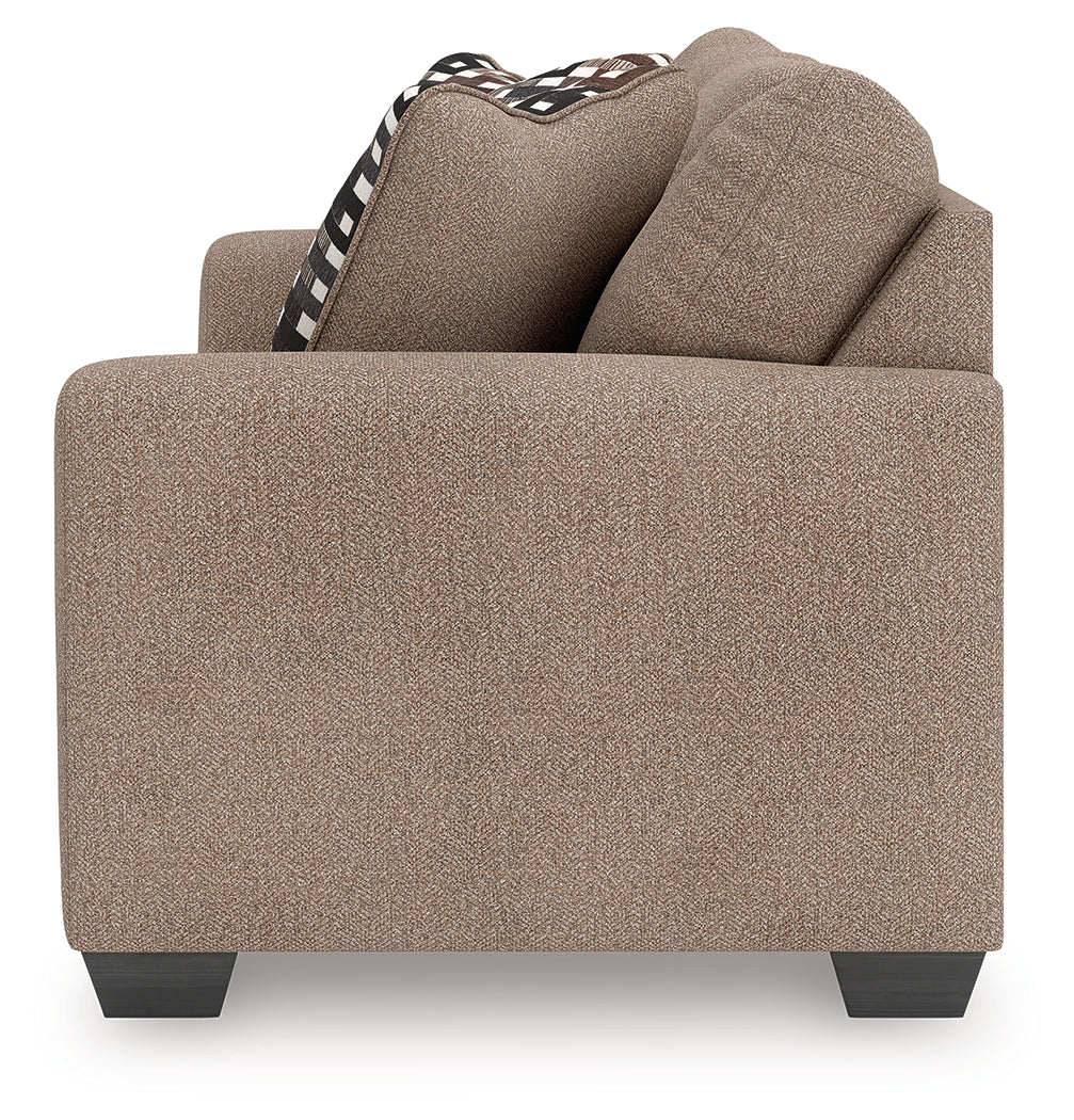 Triston-Peaks Suede Chenille Loveseat