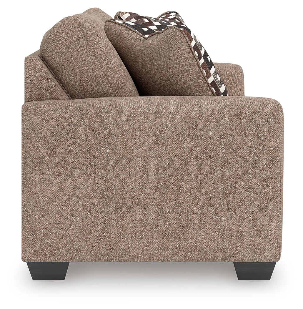 Triston-Peaks Suede Chenille Loveseat