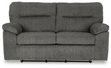Bindura Mineral Velvet Glider Loveseat