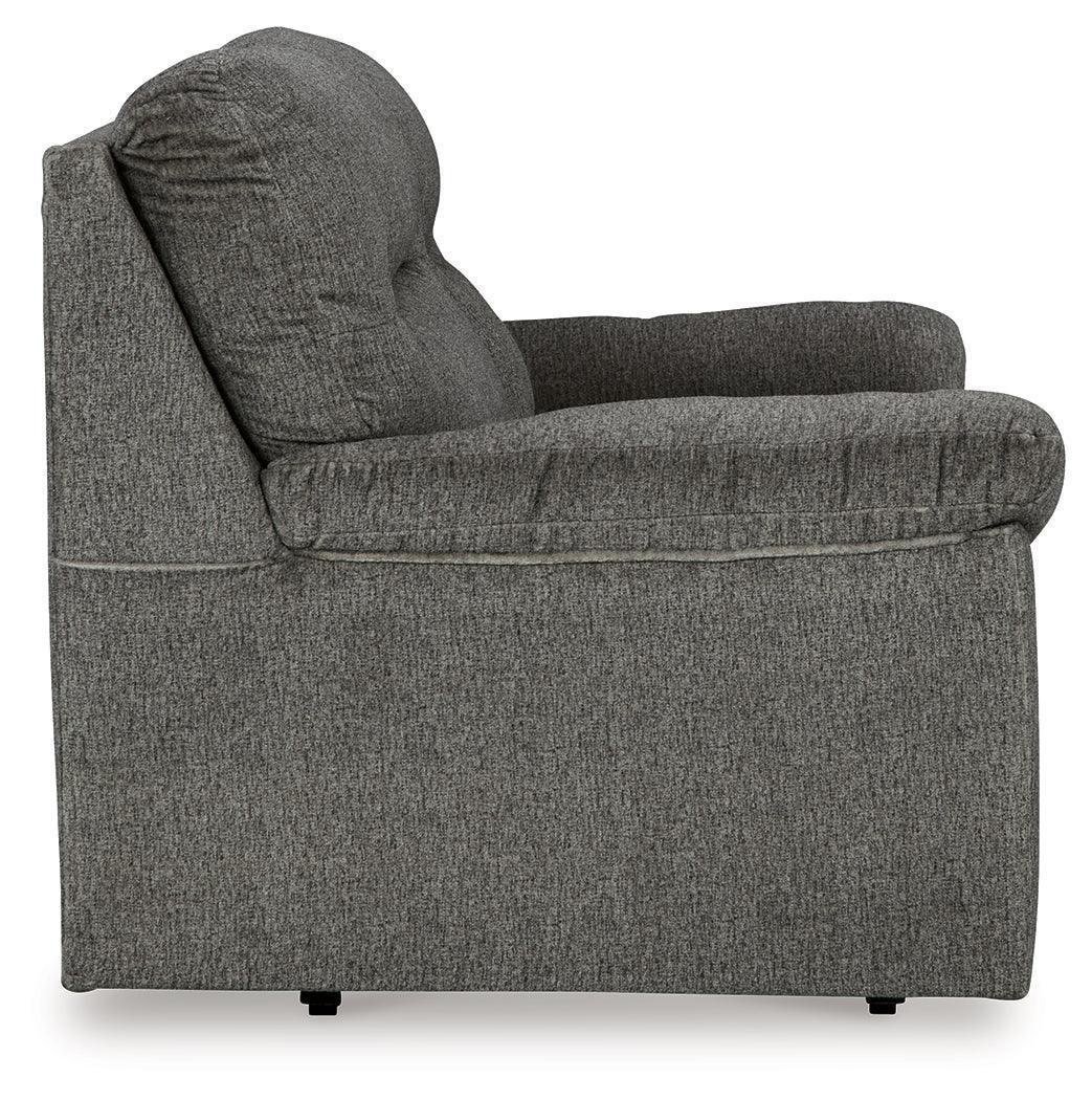 Bindura Mineral Velvet Glider Loveseat