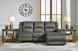 Benlocke Flannel 3-Piece Reclining Sectional With Chaise - Ella Furniture