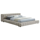 Trinity Upholstered Full Platform Bed Light Taupe