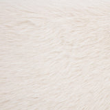 Rebecca Faux Fur Upholstered Queen Bed Cream