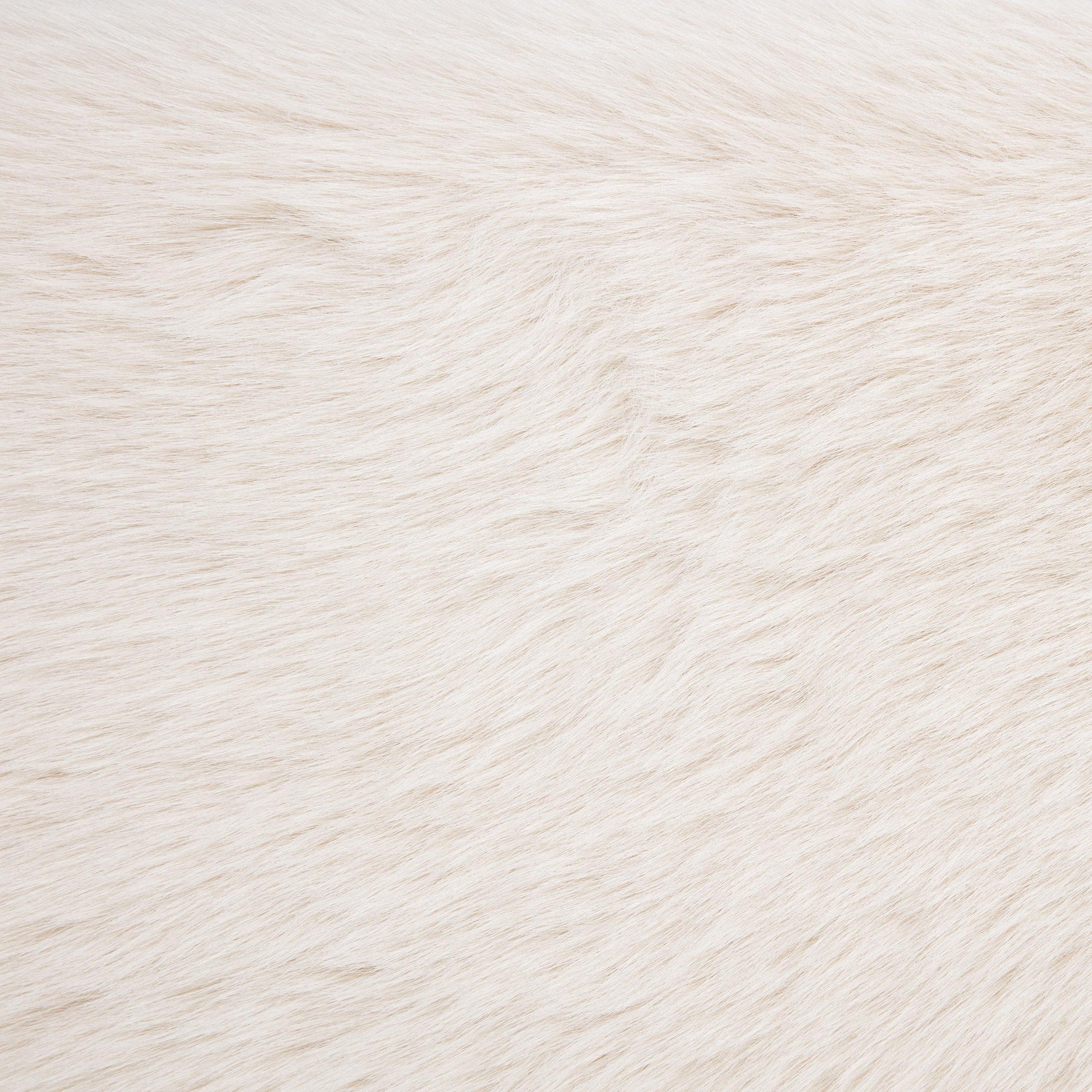 Rebecca Faux Fur Upholstered Queen Bed Cream