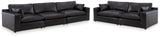 Emilia Black Sofa and Loveseat