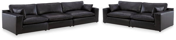 Emilia Black Sofa and Loveseat