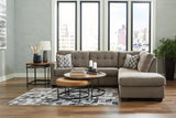 Mahoney Chocolate 2-Piece Sectional With Chaise - Ella Furniture
