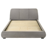 Mokena 46-inch Upholstered Eastern King Platform Bed Taupe