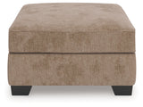 Olten Mocha Chenille Oversized Accent Ottoman