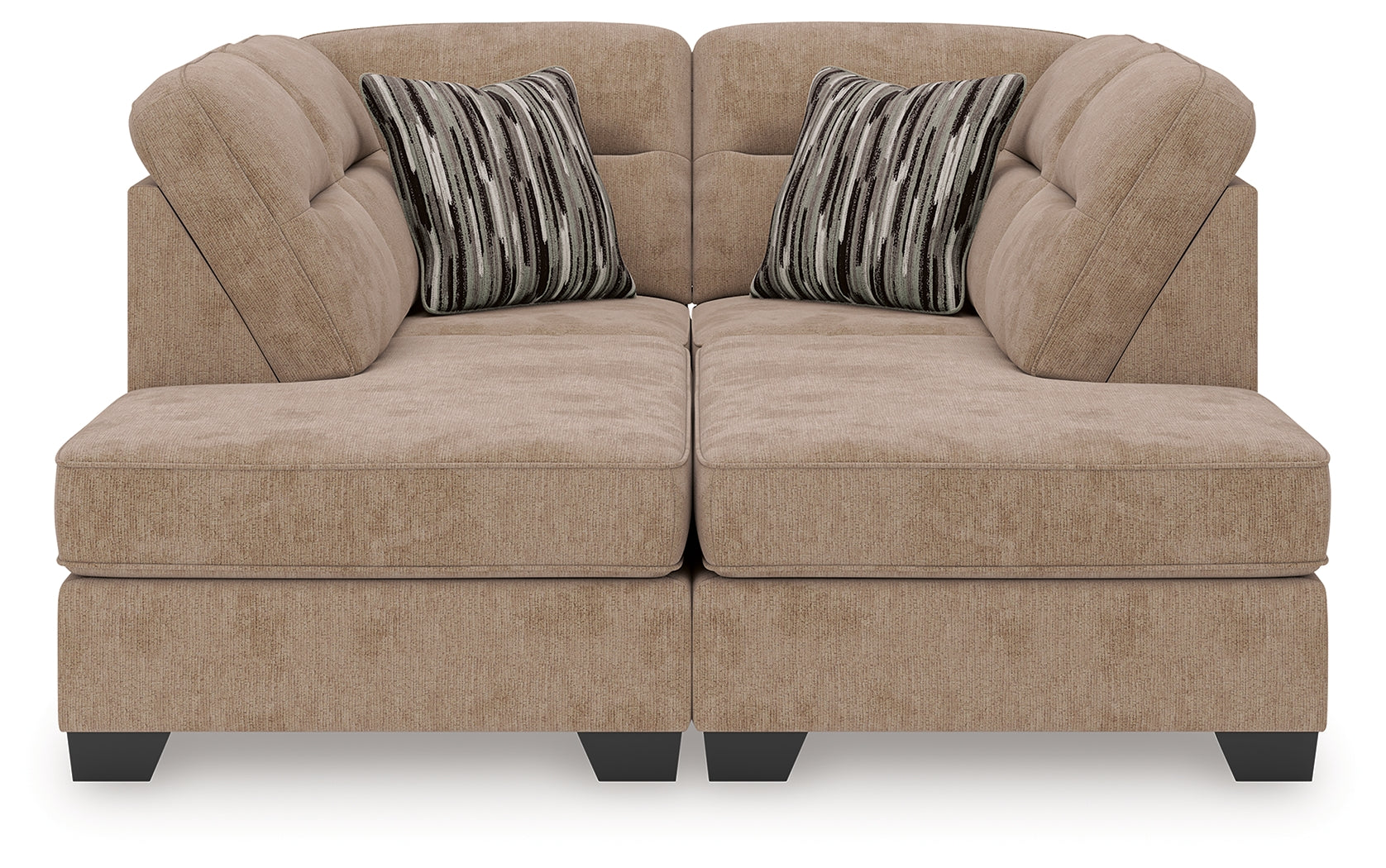Olten Mocha Chenille 2-Piece Super Chaise