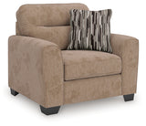 Olten Mocha Chenille Oversized Chair