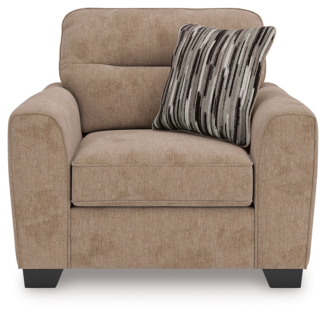Olten Mocha Chenille Oversized Chair