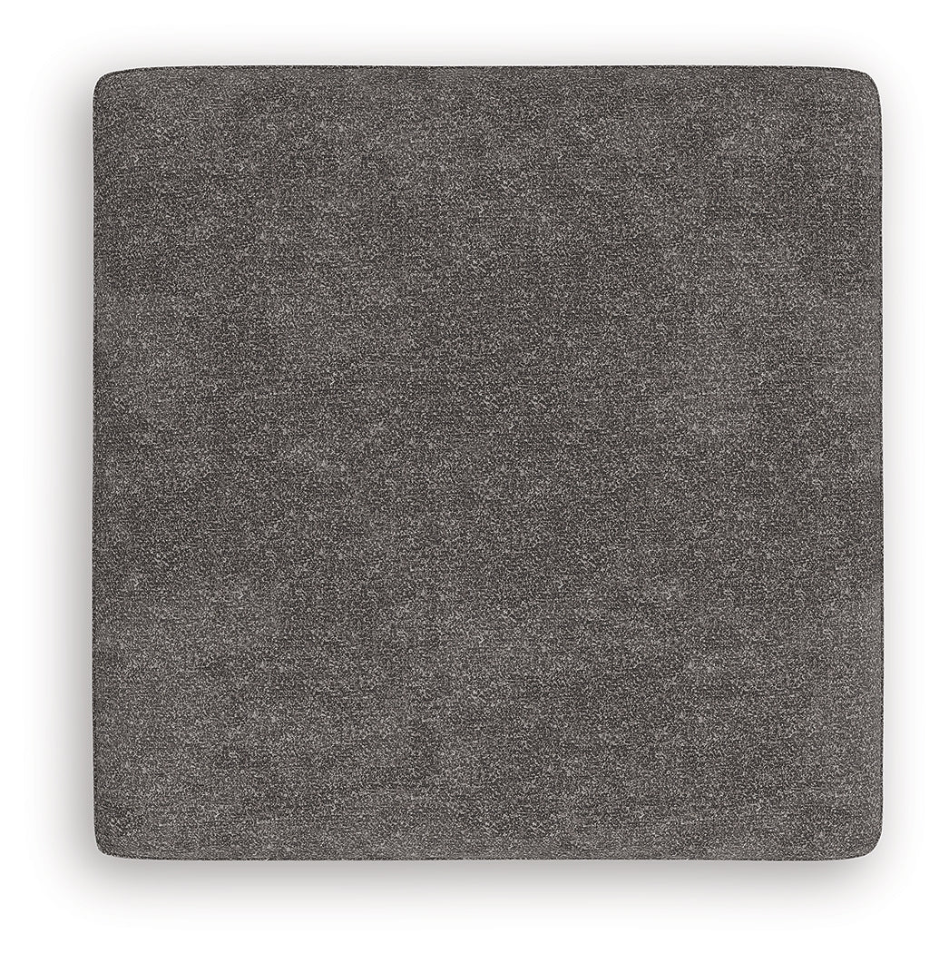 Olten Graphite Chenille Oversized Accent Ottoman