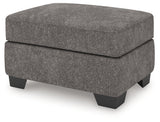 Olten Graphite Chenille Ottoman