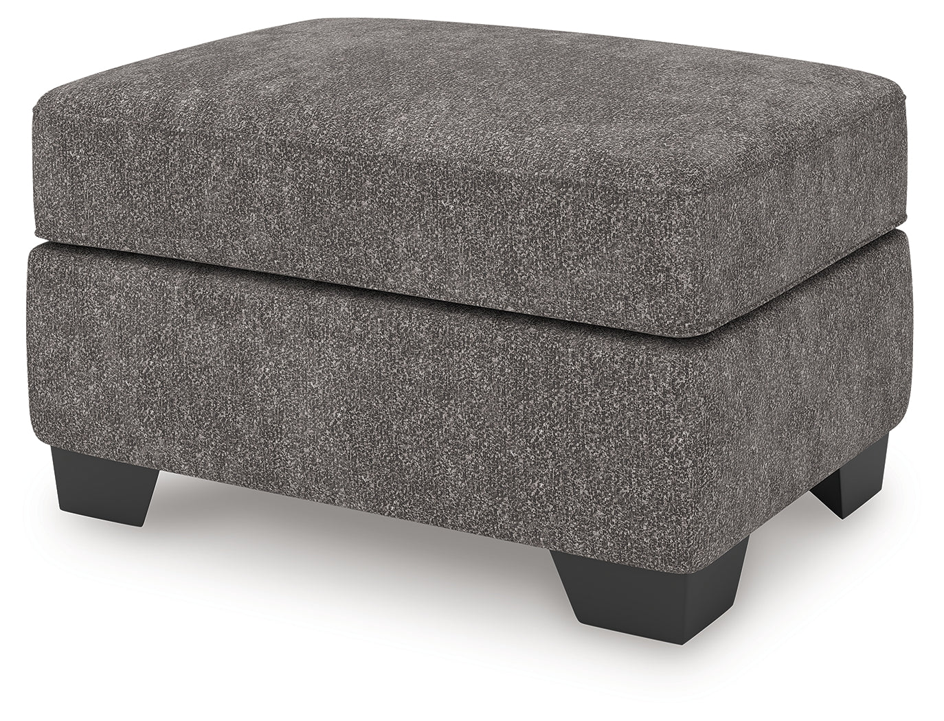 Olten Graphite Chenille Ottoman