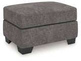 Olten Graphite Chenille Ottoman