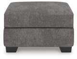 Olten Graphite Chenille Ottoman