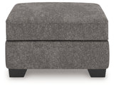 Olten Graphite Chenille Ottoman