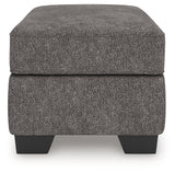 Olten Graphite Chenille Ottoman