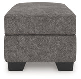Olten Graphite Chenille Ottoman