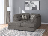 Olten Graphite Chenille 2-Piece Super Chaise