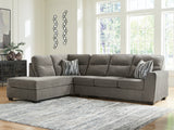 Olten Graphite Chenille 2-Piece Sectional with Chaise