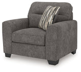 Olten Graphite Chenille Oversized Chair