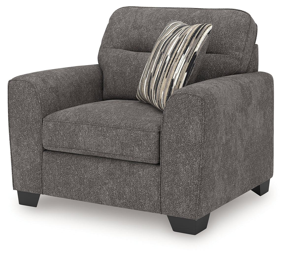 Olten Graphite Chenille Oversized Chair
