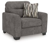 Olten Graphite Chenille Oversized Chair