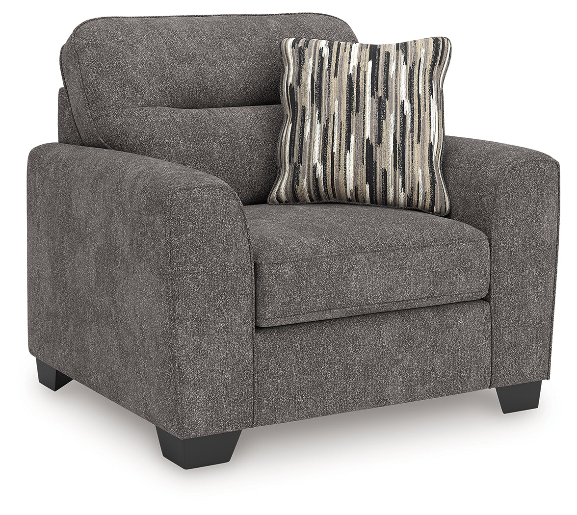 Olten Graphite Chenille Oversized Chair