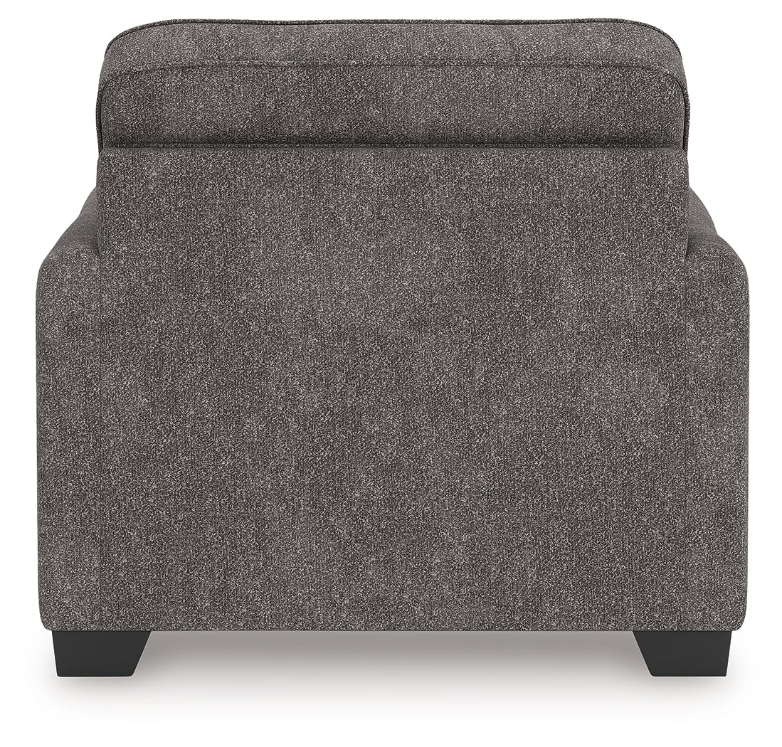 Olten Graphite Chenille Oversized Chair