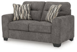 Olten Graphite Chenille Loveseat