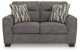Olten Graphite Chenille Loveseat