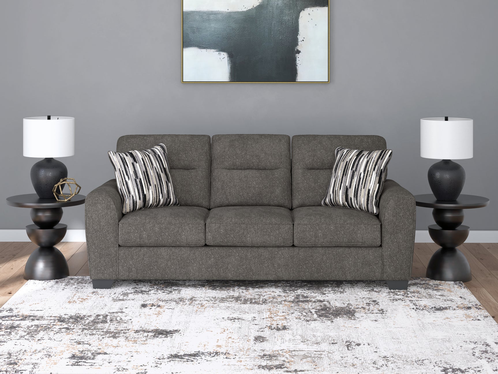Olten Graphite Chenille Sofa