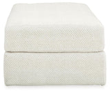 Karinne Linen Velvet Oversized Accent Ottoman - Ella Furniture