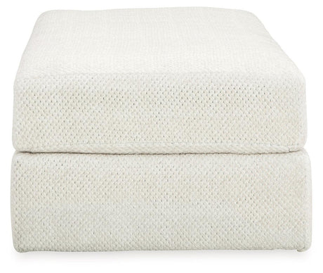 Karinne Linen Velvet Oversized Accent Ottoman - Ella Furniture