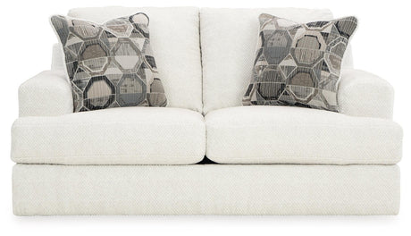 Karinne Linen Velvet Loveseat - Ella Furniture