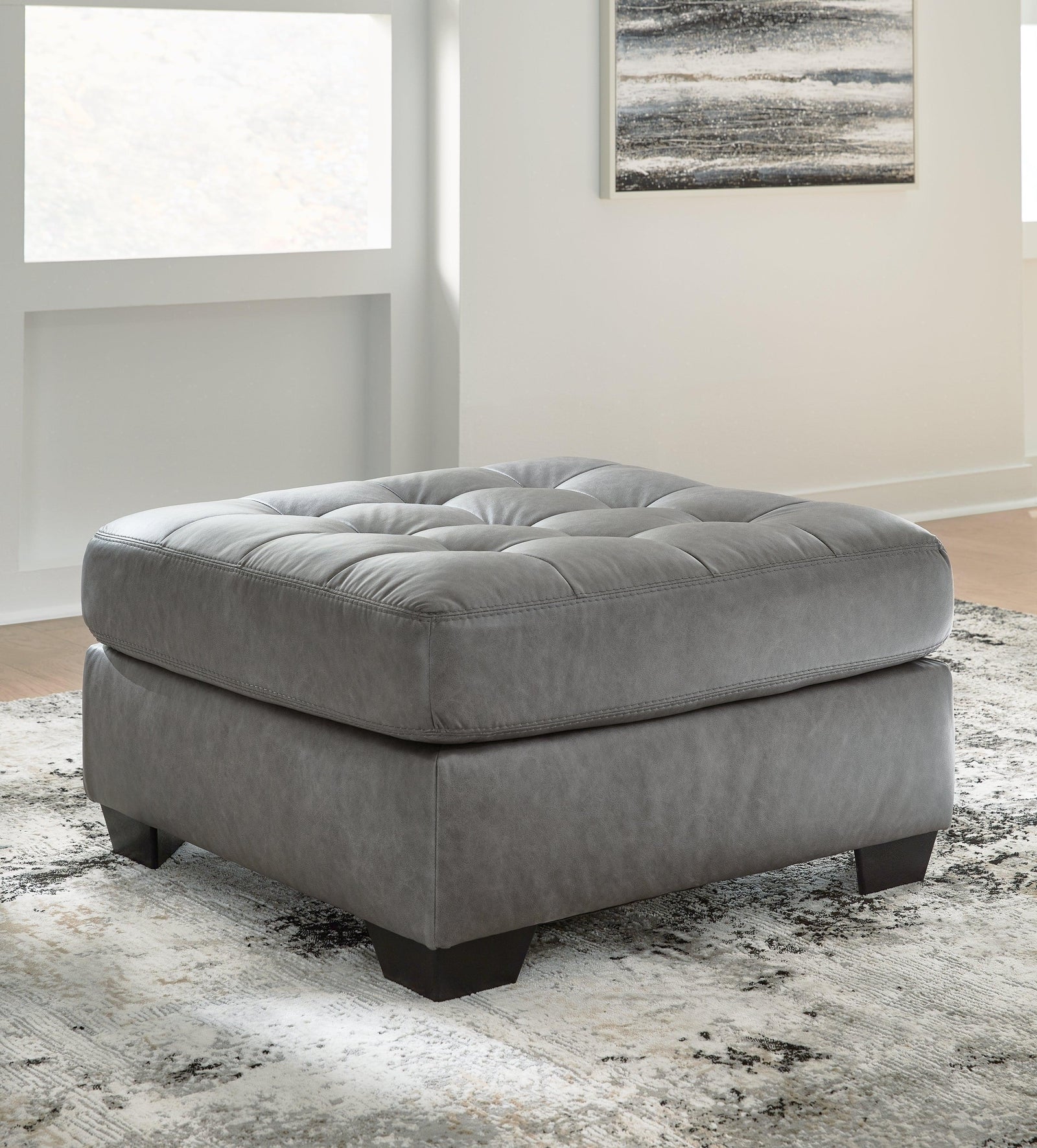 Clairette Court Alloy Chenille Oversized Accent Ottoman