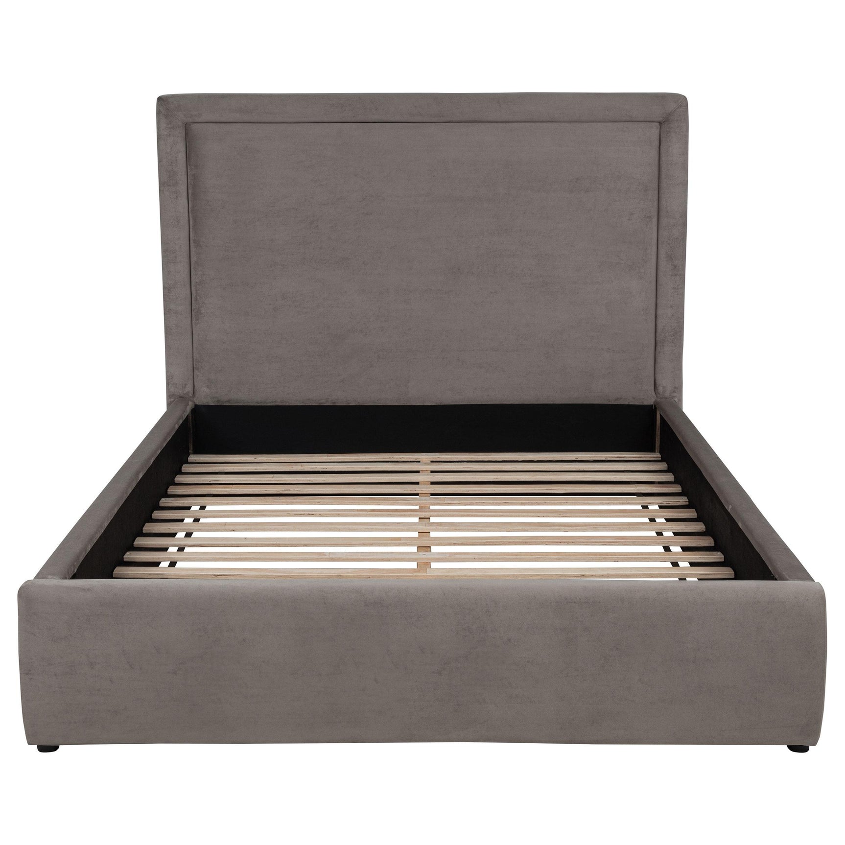 Lawson 55-inch Upholstered Queen Platform Bed Mushroom