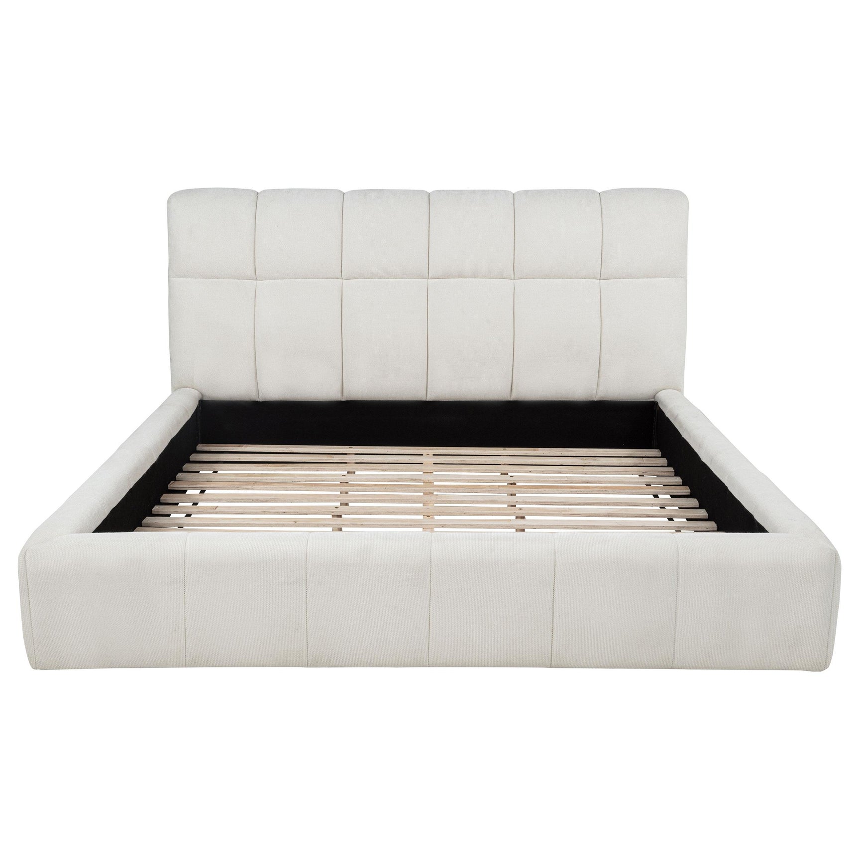 Nollet 48-inch Upholstered Eastern King Platform Bed Cream
