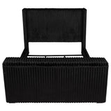 Centergrove Upholstered Queen Wingback TV Bed Black